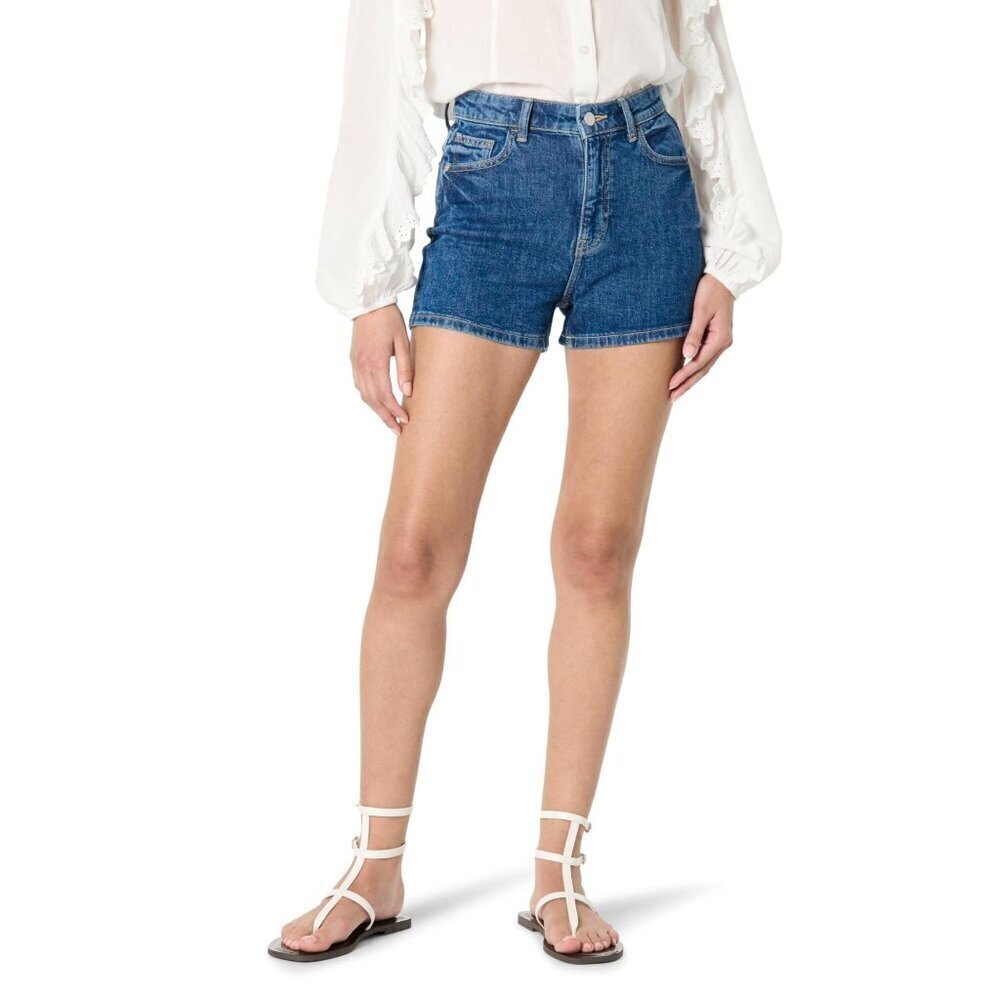 The Drop Women's Blaire Micro Denim Short, Classic Indigo, 33